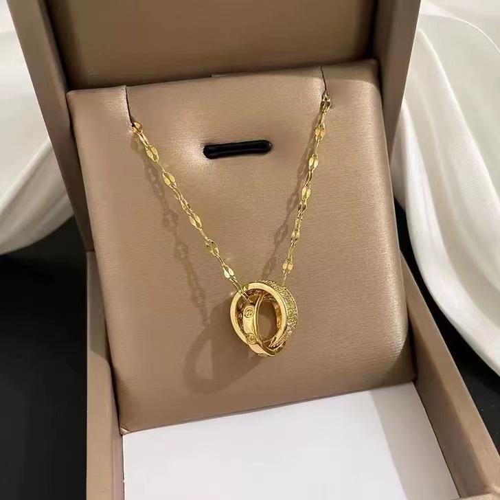 Non-Fading Luxury Maple Leaf Butterfly Clavicle Necklace