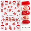 Source Nail Art Stickers, Christmas Gingerbread Man Snowflake Bow Light Strip Snowman Cartoon Nail Stickers