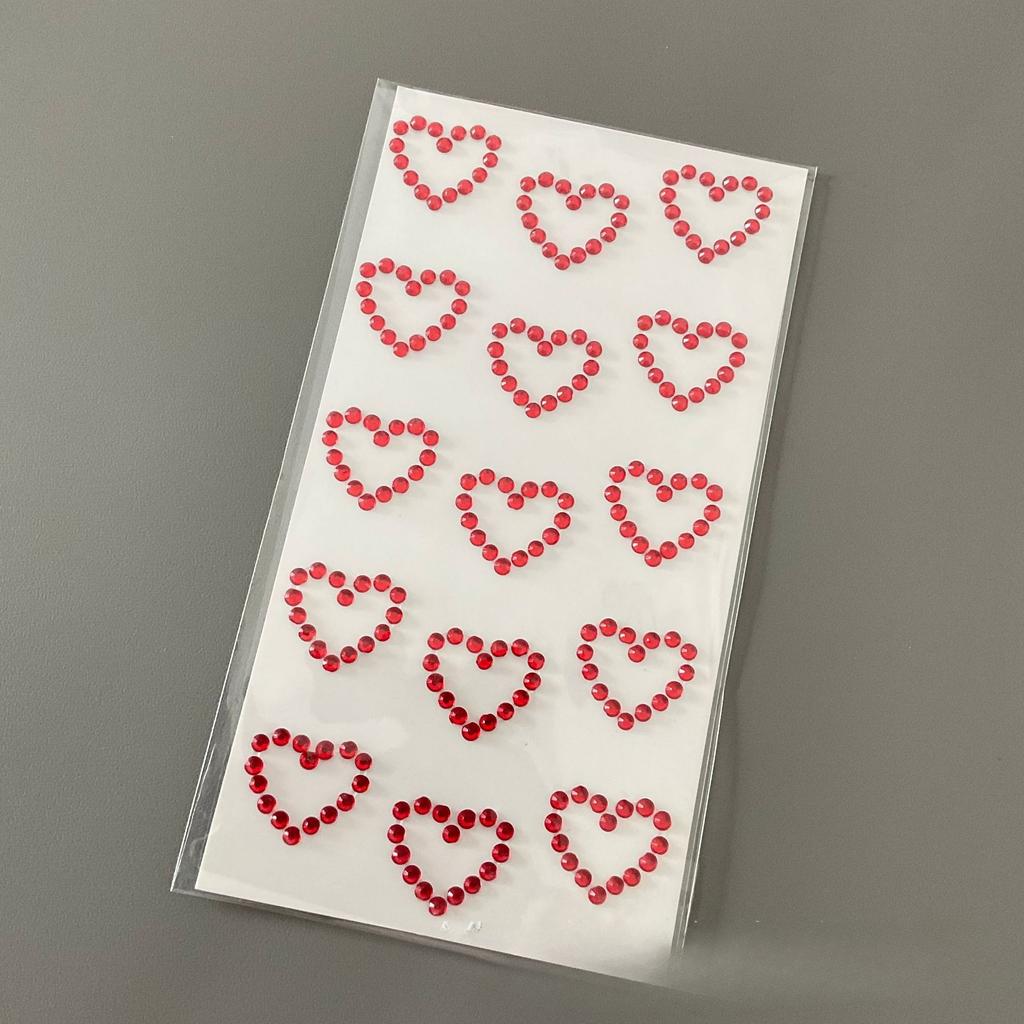 3D Stereo Strass Scrapbook Journal Aufkleber Glänzendes Herz DIY Dekor Aufkleber für Mädchen Koreanische Mode Aufkleber Studentenbedarf