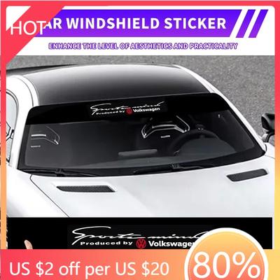 2025 Hot Car Windshield Decal Waterproof Sticker Decoration Accessories For Volkswagen Jetta Golf Passat Polo Tiguan GTI Magotan