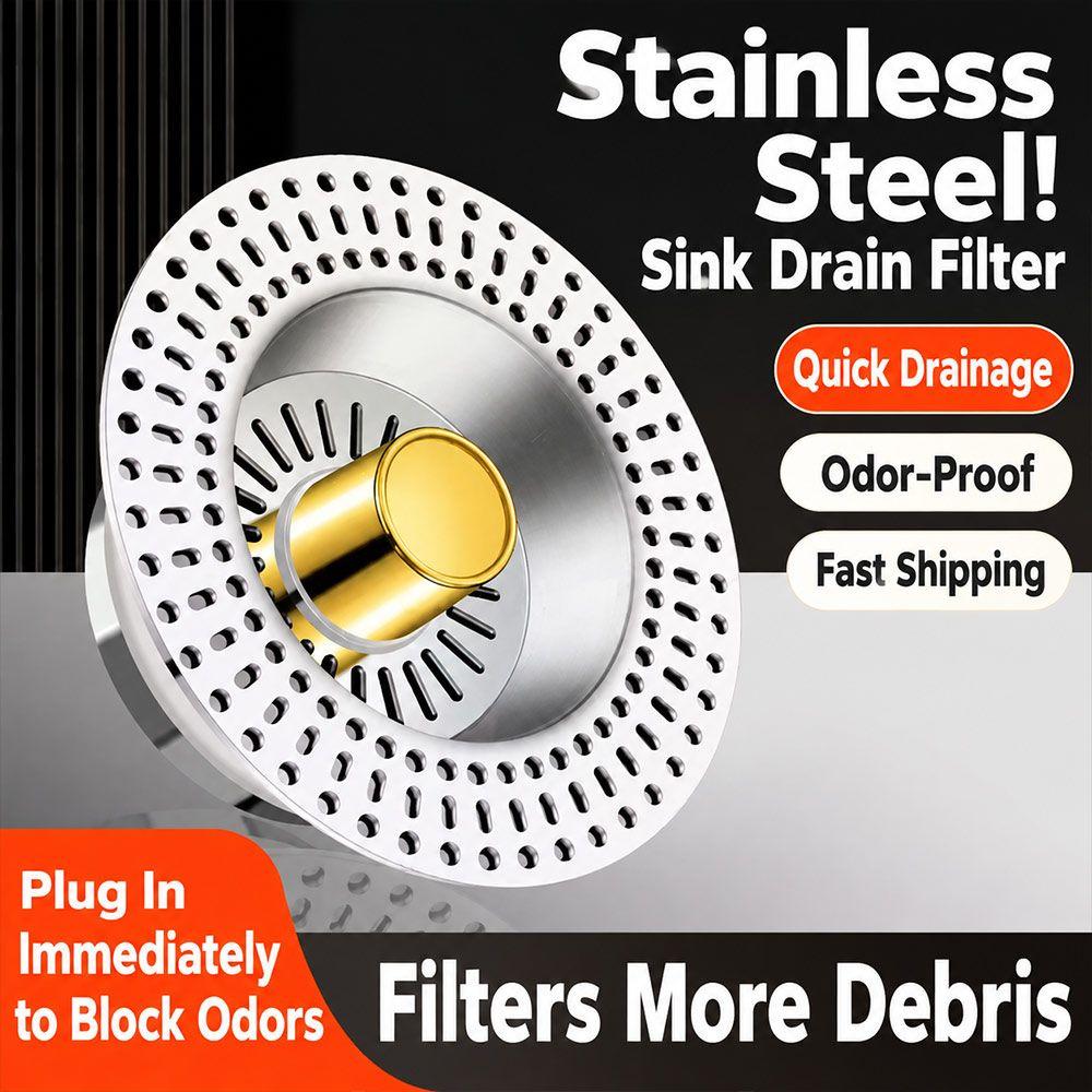 Anti-Odor Drain Filter Basket Bounce Core Sink Strainer Plug New Sink Strainer Kitchen Use