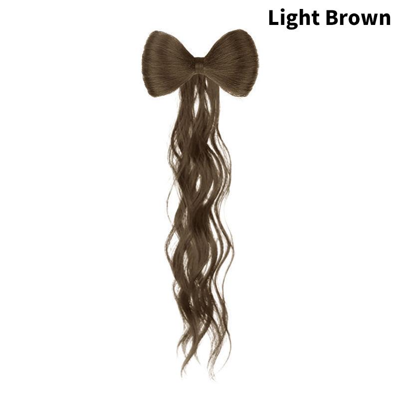 

Синтетический пучок-бант шиньон с кудрявой кисточкой термостойкий натуральный аксессуар для волос искусственные волосы пушистый бант заколка для волос парик инструменты для укладки