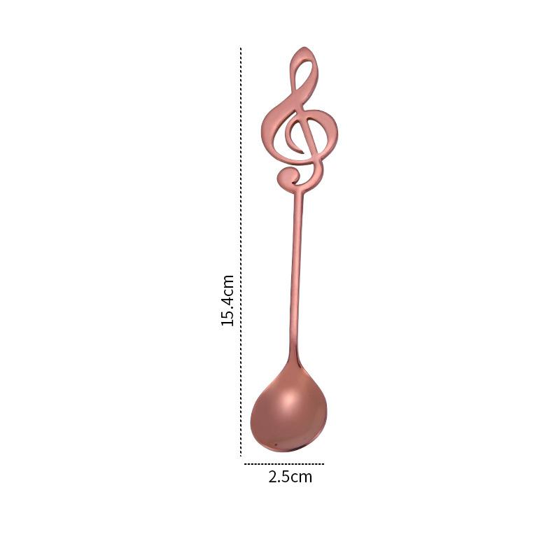 1/3/5/10pcs 304 Stainless Steel Musical Notes Coffee Spoon Stirring Cup Spoon Music Stick Ice Cream Gift Spoon