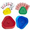 4pcs Game Poker Seat Hands-Free Playing Card Holder Board Triangle Shaped Poker Rack Holder Plastic for Seniors Children Adults