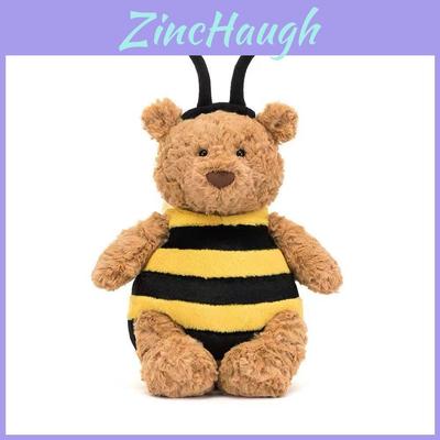 Adorable New Spring Bumblebee Bear Plush Toy Soft Stuffed Animal Doll 25cm