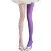 Stilvolle Samt- und Netzstrumpfhosen mit Farbblock-Design, elastisches Nylonmaterial, Strumpfhosen für modebewusste Outfits