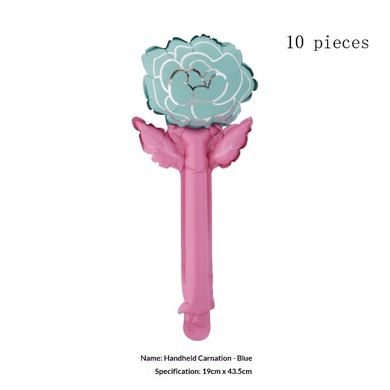 10/50Pcs Carnation Foil Balloons Valentine'S Day Rose Flower Balloon Decoration Valentine'S Day Flower Bouquet Birthday Decor