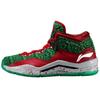 Li Ning WOW 3 Way Of Wade 3 Christmas Slip Resistant Mid Top Basketball Shoes Men's Green Red White ABAJ013-12