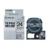 King Jim Original Tepra PRO Band Geräteverwaltung 5m SM24XC Kassette, Etikett, 24mm, Silber/Schwarzer Text, Länge,