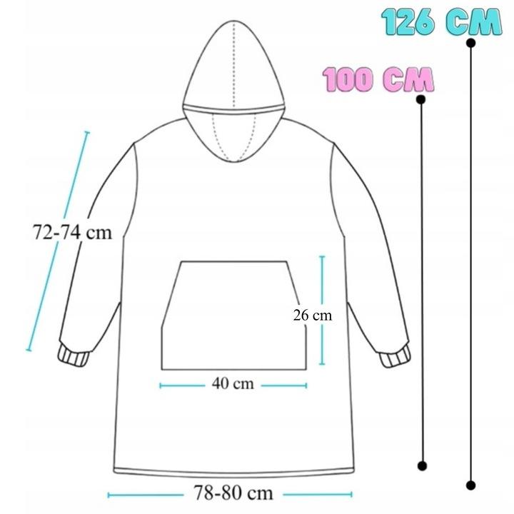 KOC BLUZA Oversize Ciepła Gruba KOCOBLUZA 2w1 XXL UNICORN + SKARPETKI [KB-S6]