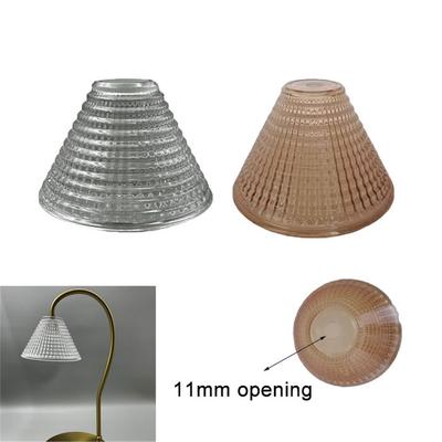 Clear Amber 11mm Hole Glass Lamp Shade Replacement 1.1cm Opening Fitter Lampshade Cover for Table Lamp,Desk Lamp,Floor Lights