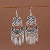 Vintage Chinese Tassel Earrings: Yunnan Dai Style with Tibetan Silver for Women