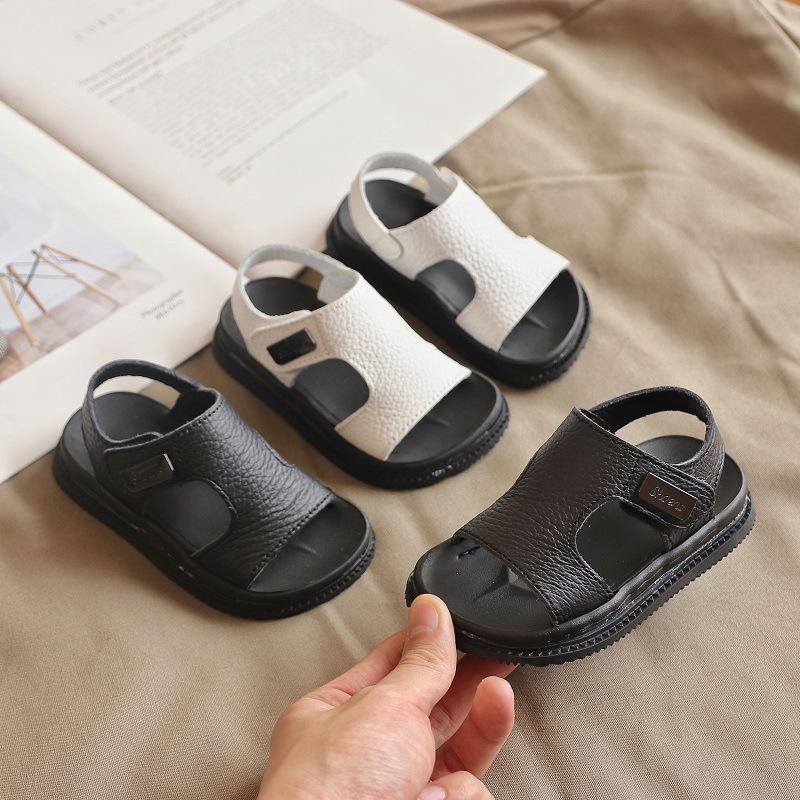 Kids' Non-Slip Soft Sole Leather Sandals for Boys & Girls 1-5 Years