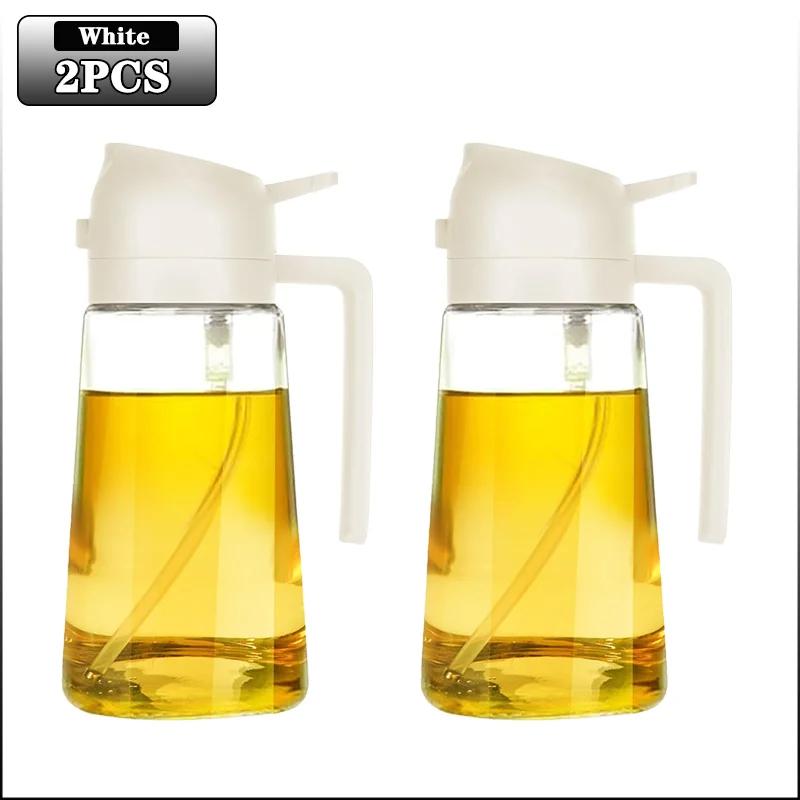 Multifunctional Oil Bottle 2-in-1 Sprayer Cooking Barbecue Oil Dispenser Baking Kitchen Cooking Oil Storage Tank