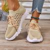 Plus Size Shoes for Men 36-44 Autumn Fashion Lace Up Platform Wedges Mesh Breathable Comfortable Non-slip Casual Sneakers