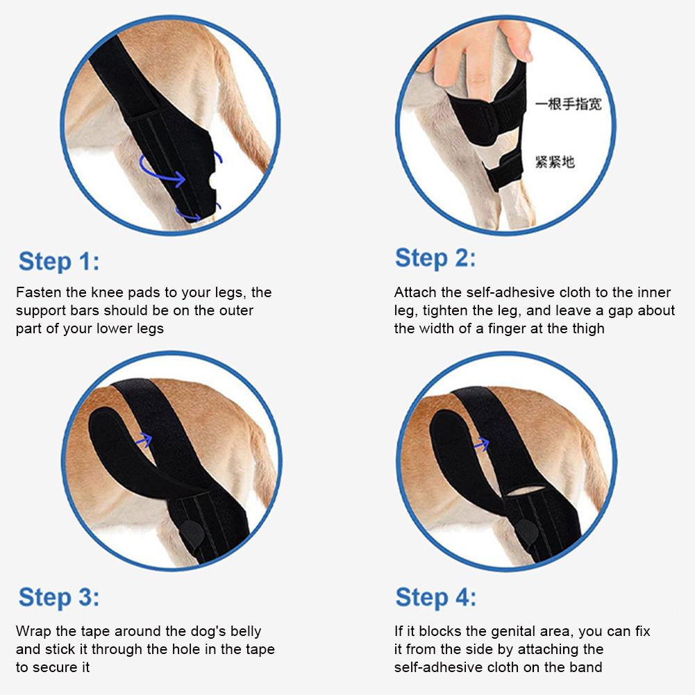 Pet Adjustable Joint Protection Covers Comfortable Breathable Dog Knee Brace Rear Leg Brace Dog Arthritis Protector Leg Wrap