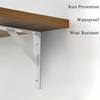 15.75x9.65  Inch 2 Pcs Heavy Duty Shelf Brackets , Floating Shelves White Triangle Shelf Brackets, 90 Degree Angle Wall Mounted