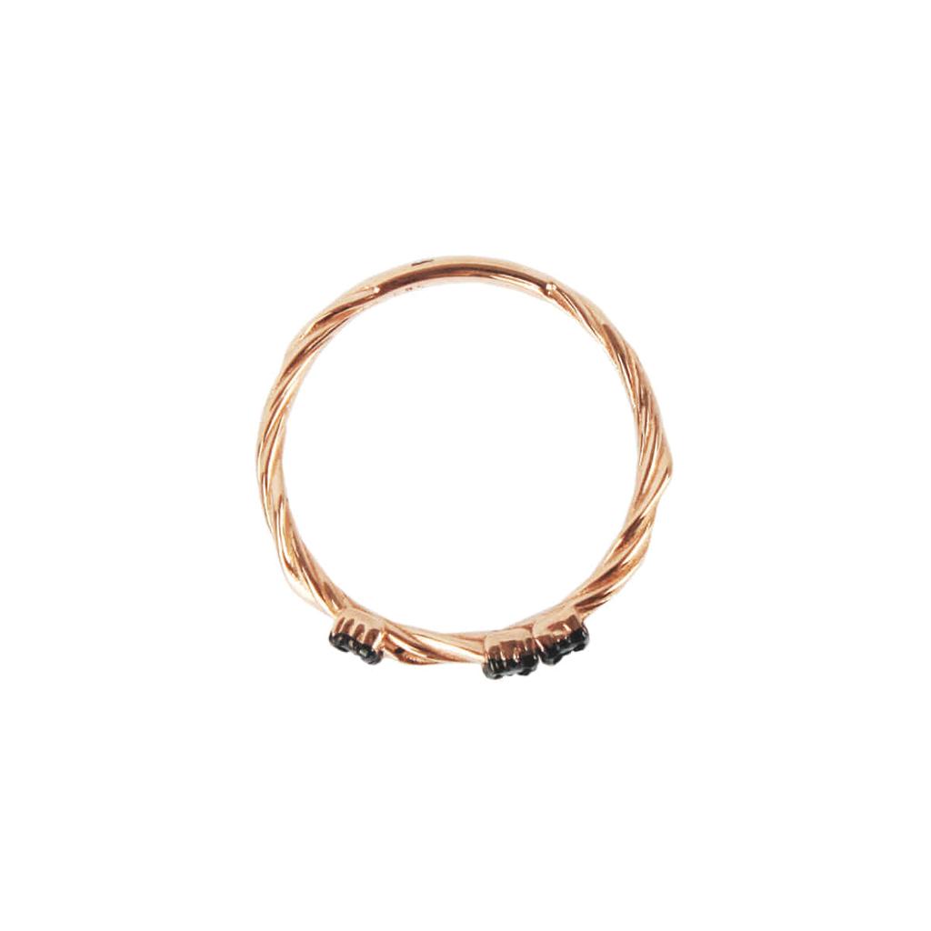 Mezmic Magic Blue Diamond 3 Cable Gold Ring