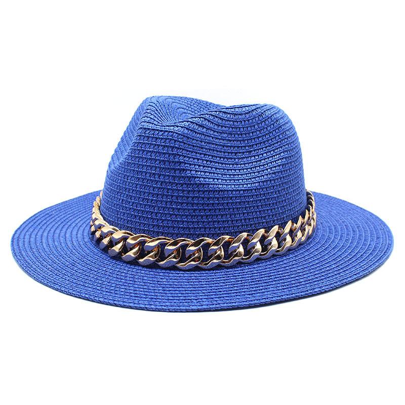 Internet Celebrity Chain Jazz Straw Hat Casual Versatile Sun Hat Travel Vacation Straw Hat Sun Hat Sun Hat