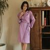 Women's Long Crane Print Silk-Style Bridal & Bridesmaid Robe - Breathable and Comfortable Pajamas.