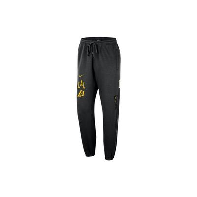 NBA Los Angeles Lakers Πλεκτό Παντελόνι Φόρμας με Κορδόνι και Τυπωμένο Σχέδιο Ανδρικό Μαύρο DZ0084-010