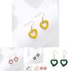 Trendy Green Heart Shaped Hollow Out Earrings For Women Summer 2022
