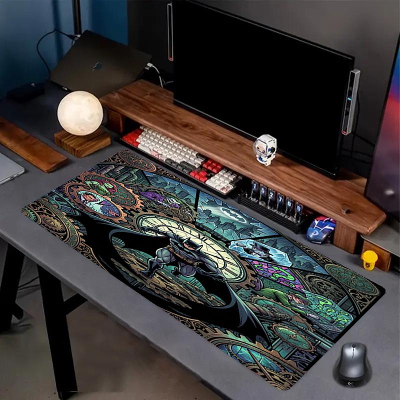 Batman Print Mouse Pad, Anti‑Slip Desktop Keyboard Mat, for PC Laptop Gaming Working Daily Use, Cool Festival Surprise Gift