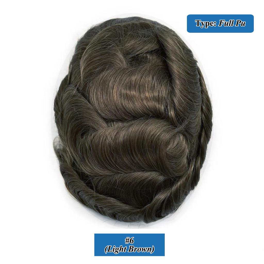Toupee For Men Ultra-Thin Skin Microskin Male Hair Prosthesis Premier Toupee for Men Men's Wig 100% Natural Human Hair
