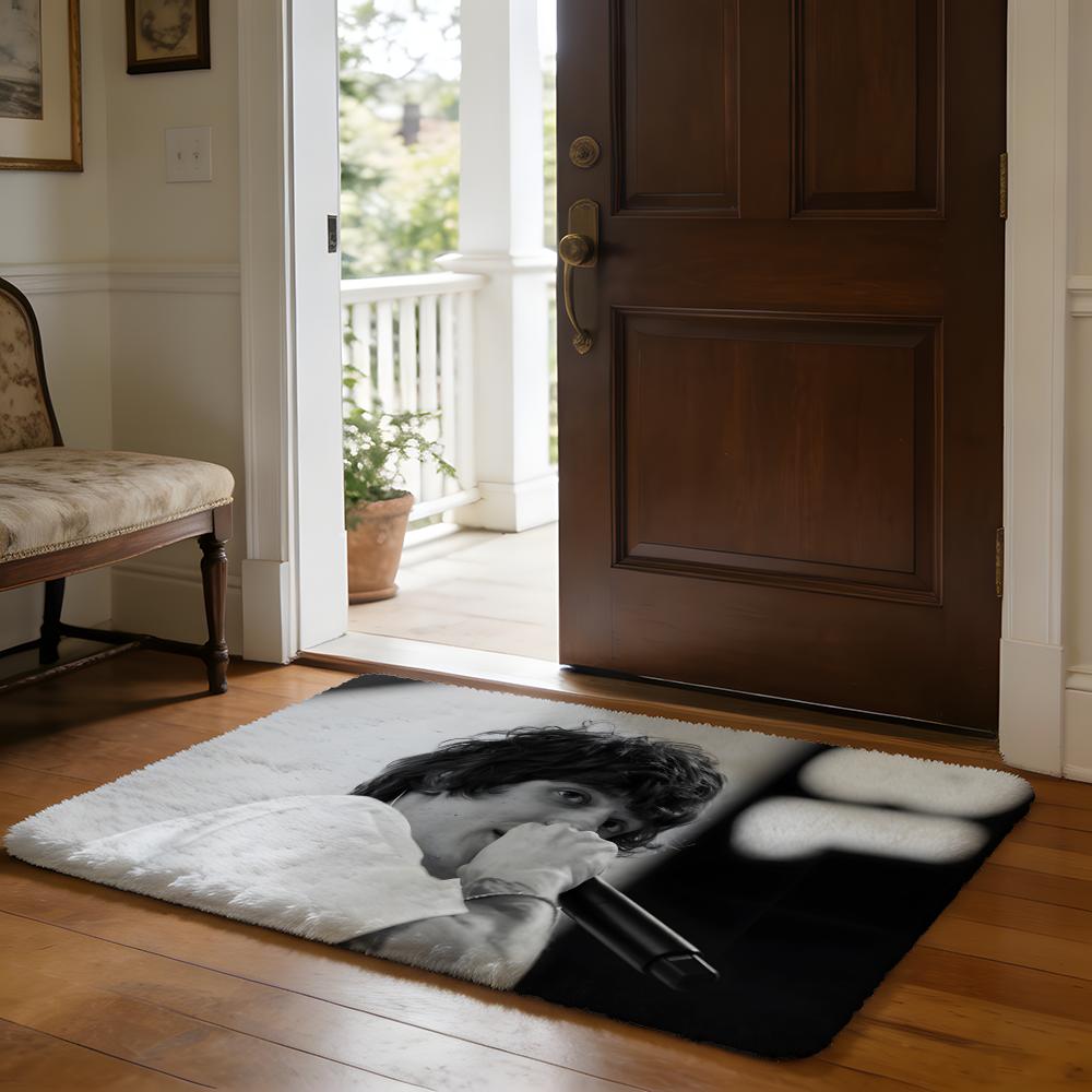 OOg Buda Russia Rapper Floor Mat Soft Flannel Absorbent Mat Non-Slip Rug Home Bedroom Bathroom
