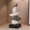 Sculptură Stivuibilă din Rășină cu Aspect de Piatră de Gresie, Decor Creativ pentru Casă, Ornament de Interior pentru Masă, Mărimi Multiple, Potrivit pentru Crăciun, Halloween, Paște, Hanuka