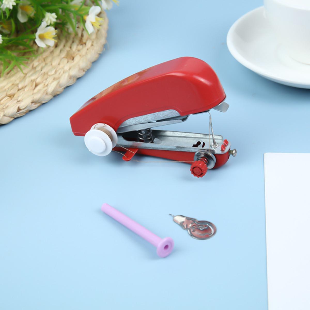 Portable Mini Sewing Machine, Handheld Manual Easy Sewing, Home Portable Sewing Machine, Small Sewing Machine ONE SIZE красный