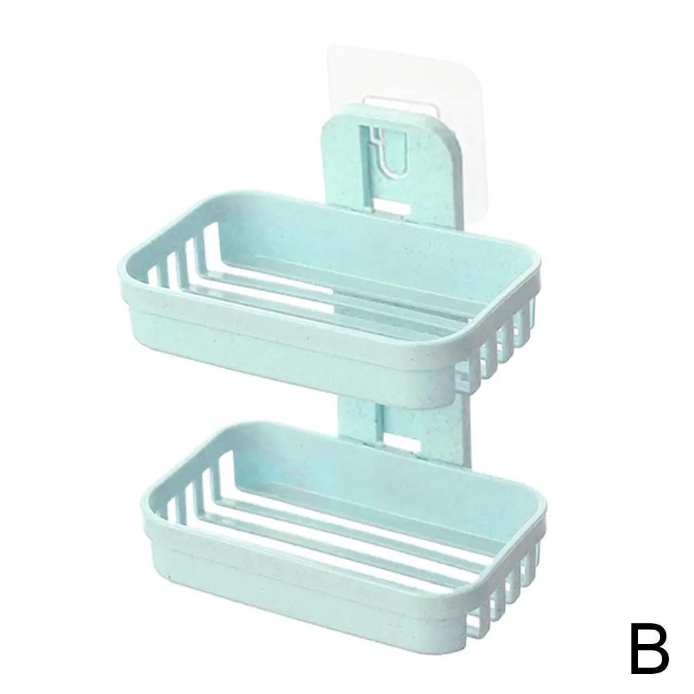 Scatola per Sapone da Appendere alla Parete Portasapone Drenante Accessori da Bagno Contenitore Senza Foratura Vassoio per Sapone a Ventosa Tazza Piatto Sapone per Piatti X6C2