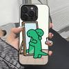 Cute J-Jogumans Dinosaur Phone Case For iPhone 17,16,15,14,13,12,11 Plus,Pro Max,XS,Colorful Silver Phone case Funda Cover