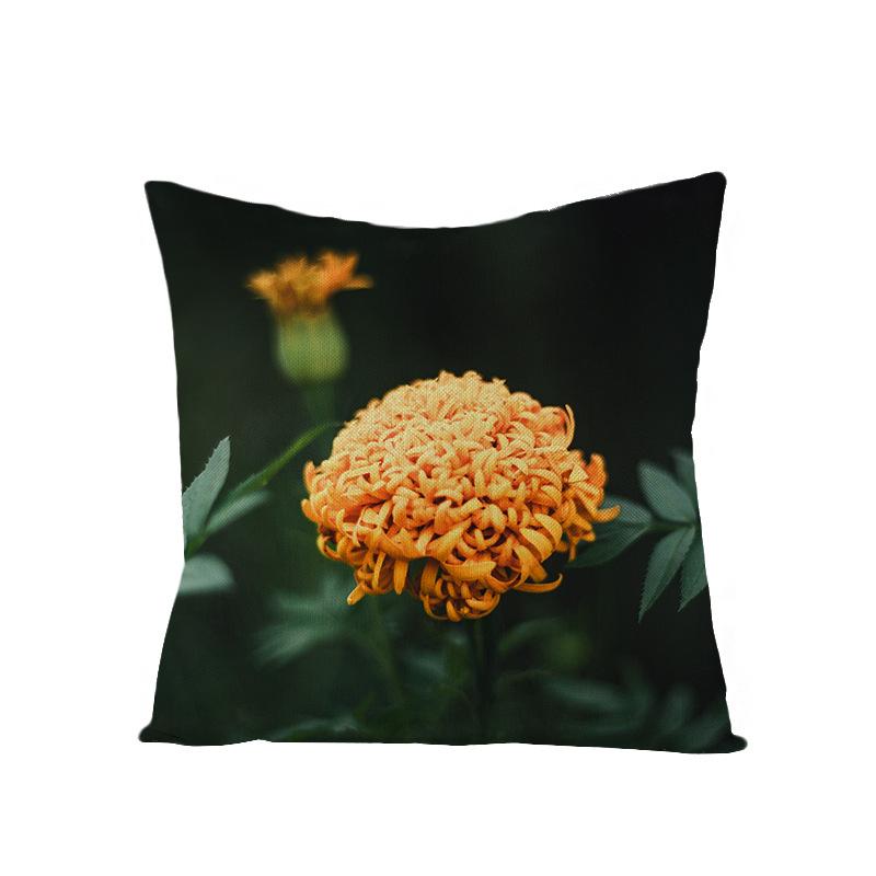 Modern Simple 3D Flower Polyester Pillow Cover for Home New Chinese Style Pillow Sofa Car Cushion Cover