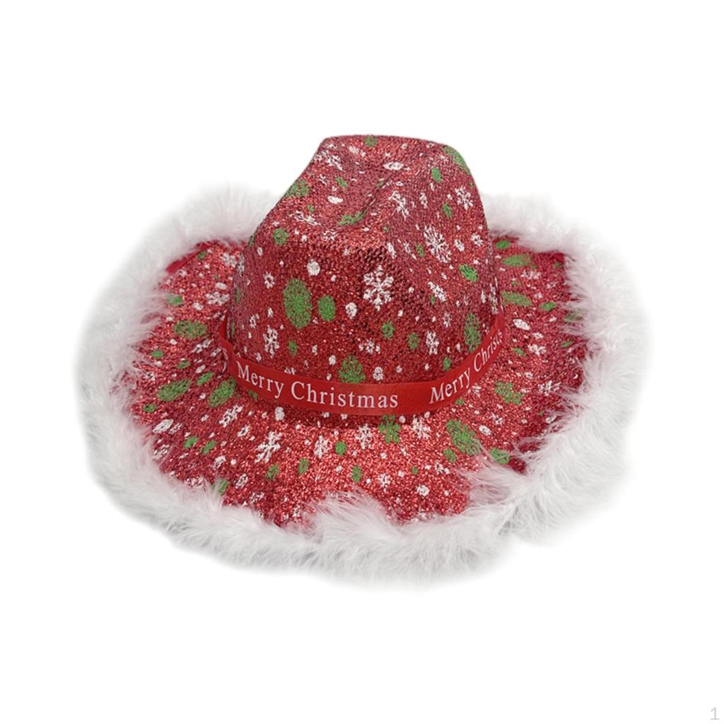 Christmas Cowboy Hat Hats for Carnival Holiday Role Play