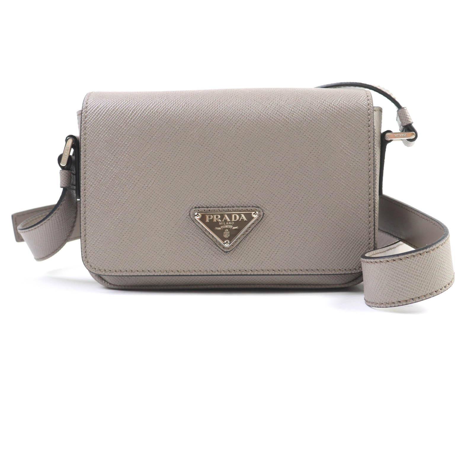 

PRADA Shoulder Bag Triangle With logo Safiano leather Women 2VD065 Used