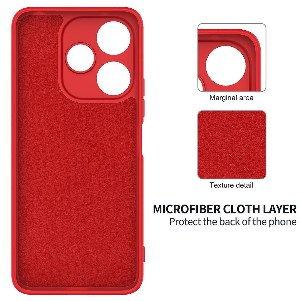 For Xiaomi Poco M6 Plus 5G Neo Case Anti-Drop Liquid Silicone Phone Cover with Strap