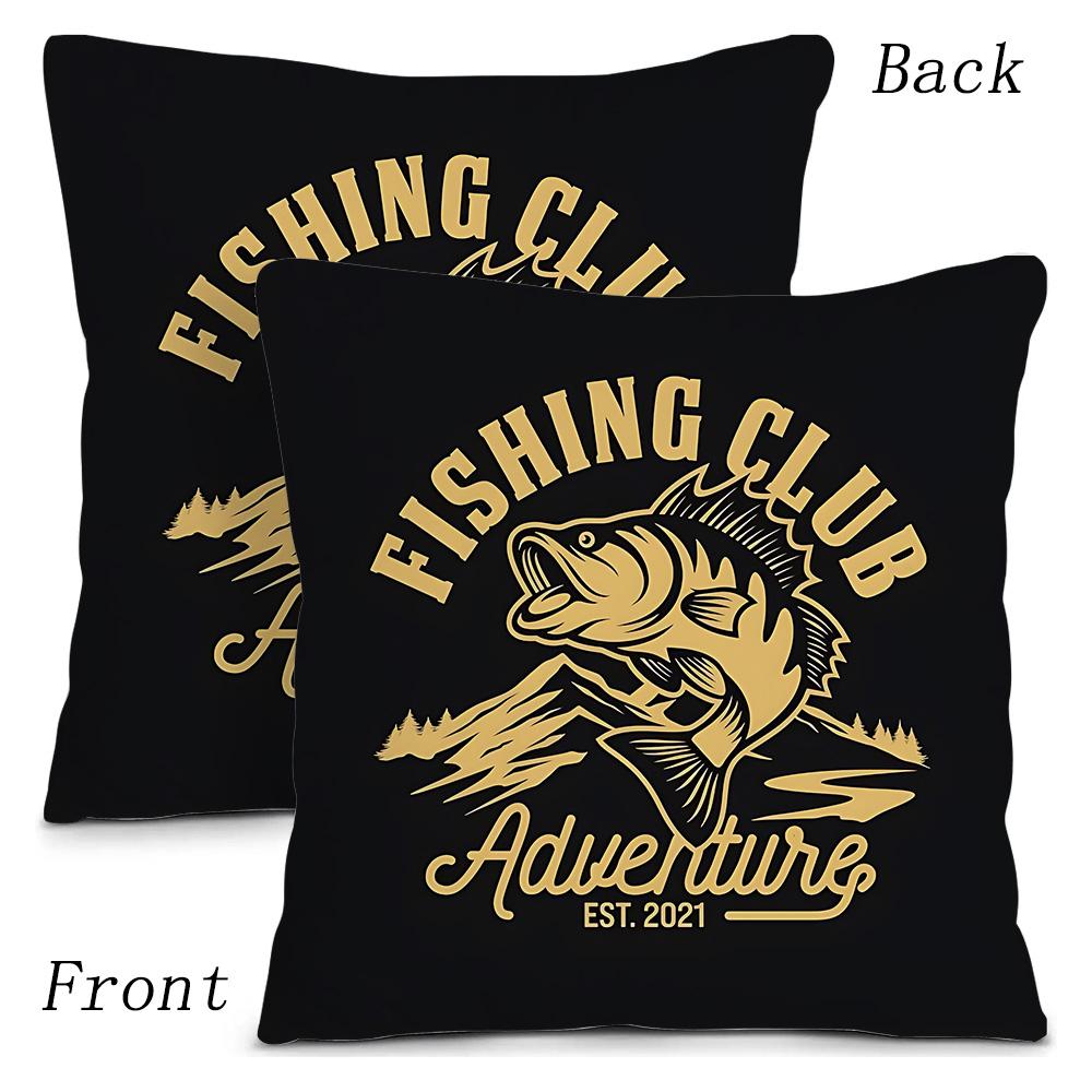 Pillow Covers Cool Nash Fishing Logo Sofa Decorative Home Double-Sided Printing Short Plush Cute Cushion Cover