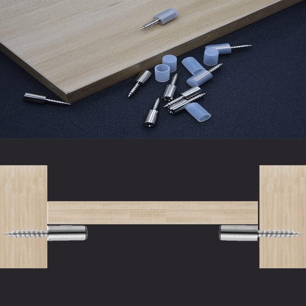 80/10PCS Self Tapping Screws Layer Plate Holder Wardrobe Storage Rack Septum Fixed Support With Slip Resistant Rubber Sleeve