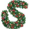 2.7m Christmas Rattan Garland: Staircase, Hotel, Mall, Bar, Door Decoration