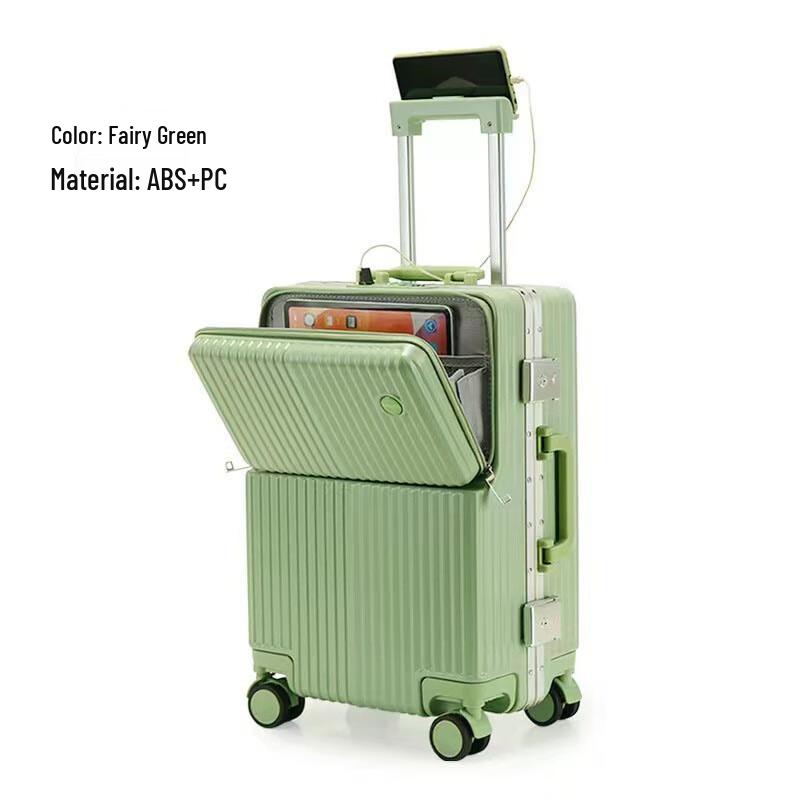 Front-Opening Aluminum Frame Hardshell Luggage 24-inch