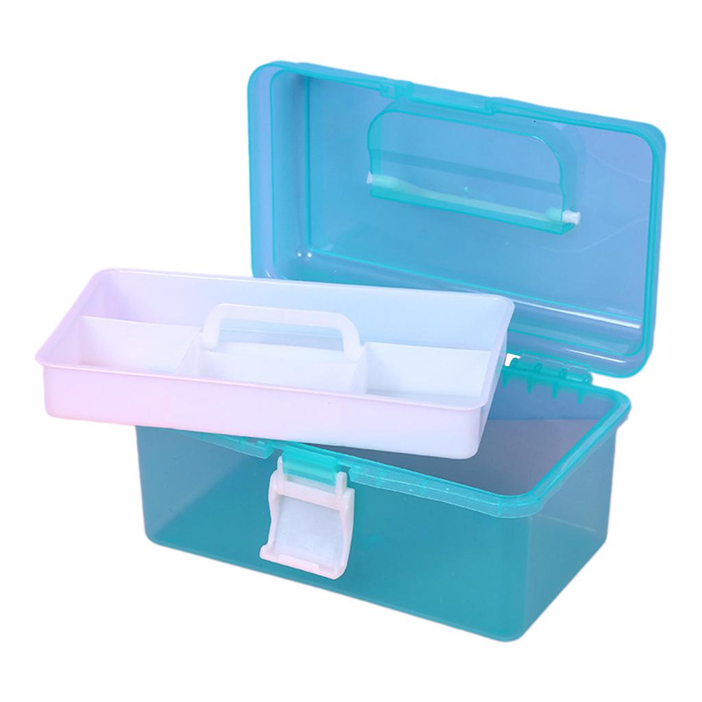 Cutie de depozitare multifuncțională cu compartimente Organizator din plastic pentru nail art Cutie cu capacitate mare pentru organizarea obiectelor mici