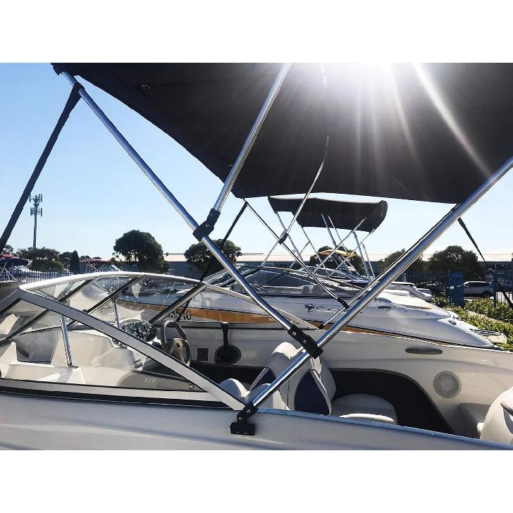 Mxeol Boat Top Fittings Hardware Combo Black Nylon Bimini Caps Jaw Slides Deck Hinges Pad Eye w/Screws