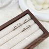 Yousheng Women Ring Simple Style Bright Luster Geometric Smooth Polished Adjustable Decorative Gift Alphabet A-Z Letters Initial Name Finger Ring