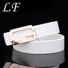 Mary New Fashion Men and WomenGBuckle Belt All-Match Neutral GoldGLetter Smooth Buckle