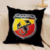 A-Abarth Racing Car Logo Cool Cushion Cover Silky Short Plush Invisible Zipper Dustproof Sofa Pillow Case For Home Decor