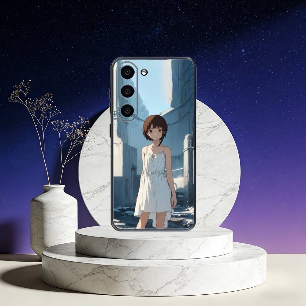 S-Serial Experiments L-Lain Phone Case For Samsung Galaxy A73,A72,A71,A70,A53,A52,A51,Others Soft Black Cover