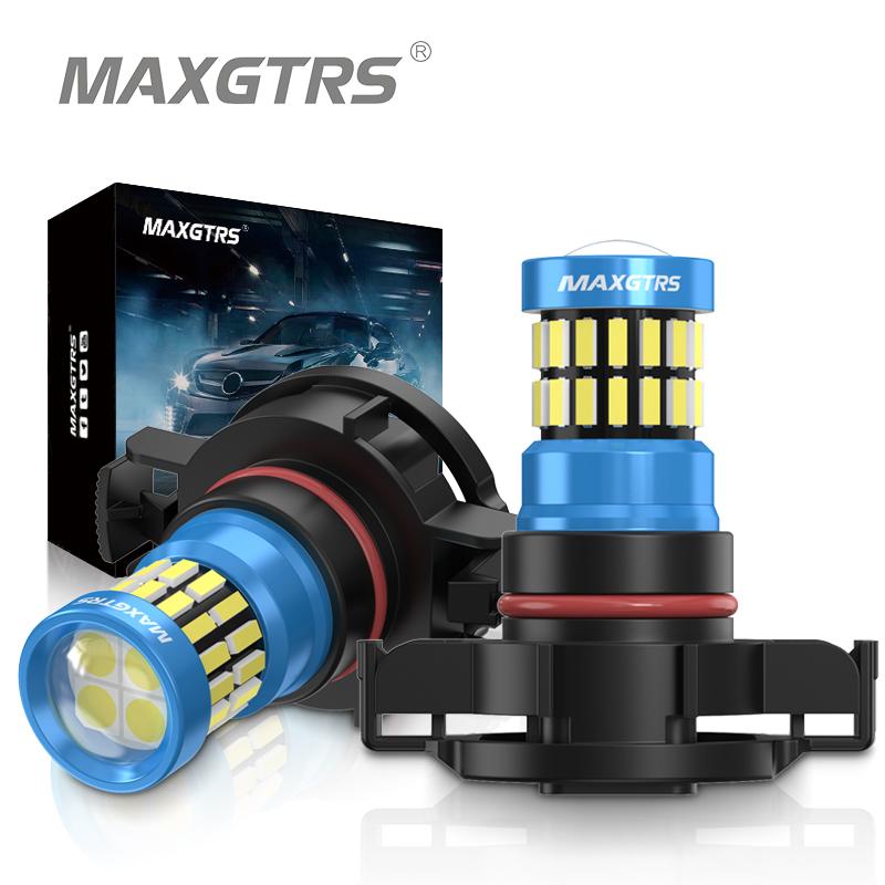 MAXGTRS 2x 2504 PSX24W 12276 H16(EU) LED 6000K Xenon White Fog Lights DRL Daytime Running Parking Car Bulbs Super Bright Auto Replacement Lamp PSX24W белый