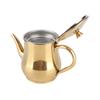 500ml Capacity Coffee Tea Kettle Mesh Filter Stainless Steel Stainless Steel Tea Pot Gold Tea Pot with Filter Kitchen Use