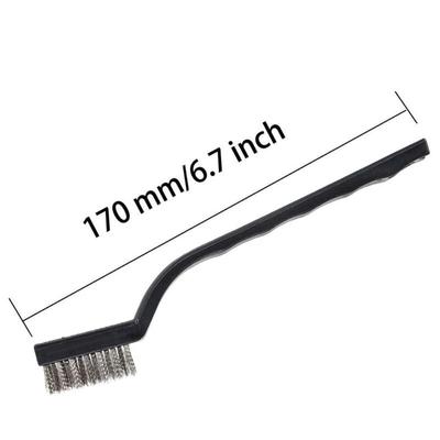 6PCS Mini Rust Remover Cleaning Brushes Set Stainless Steel Wire for Steel Parts Machinery Paint Stains Removal Tool